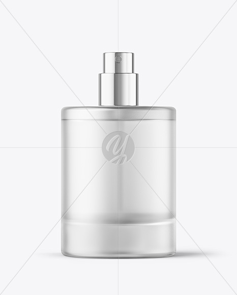 Frosted Glass Perfume Bottle Mockup