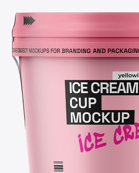Matte Ice Cream Cup Mockup