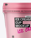 Matte Ice Cream Cup Mockup