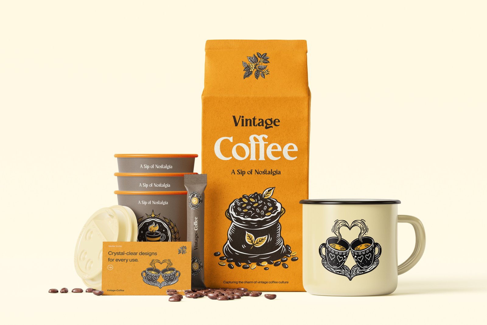 Vintage Coffee Vector Icons