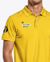 Young Man Wearing Polo Shirt and Baseball Cap Mockup