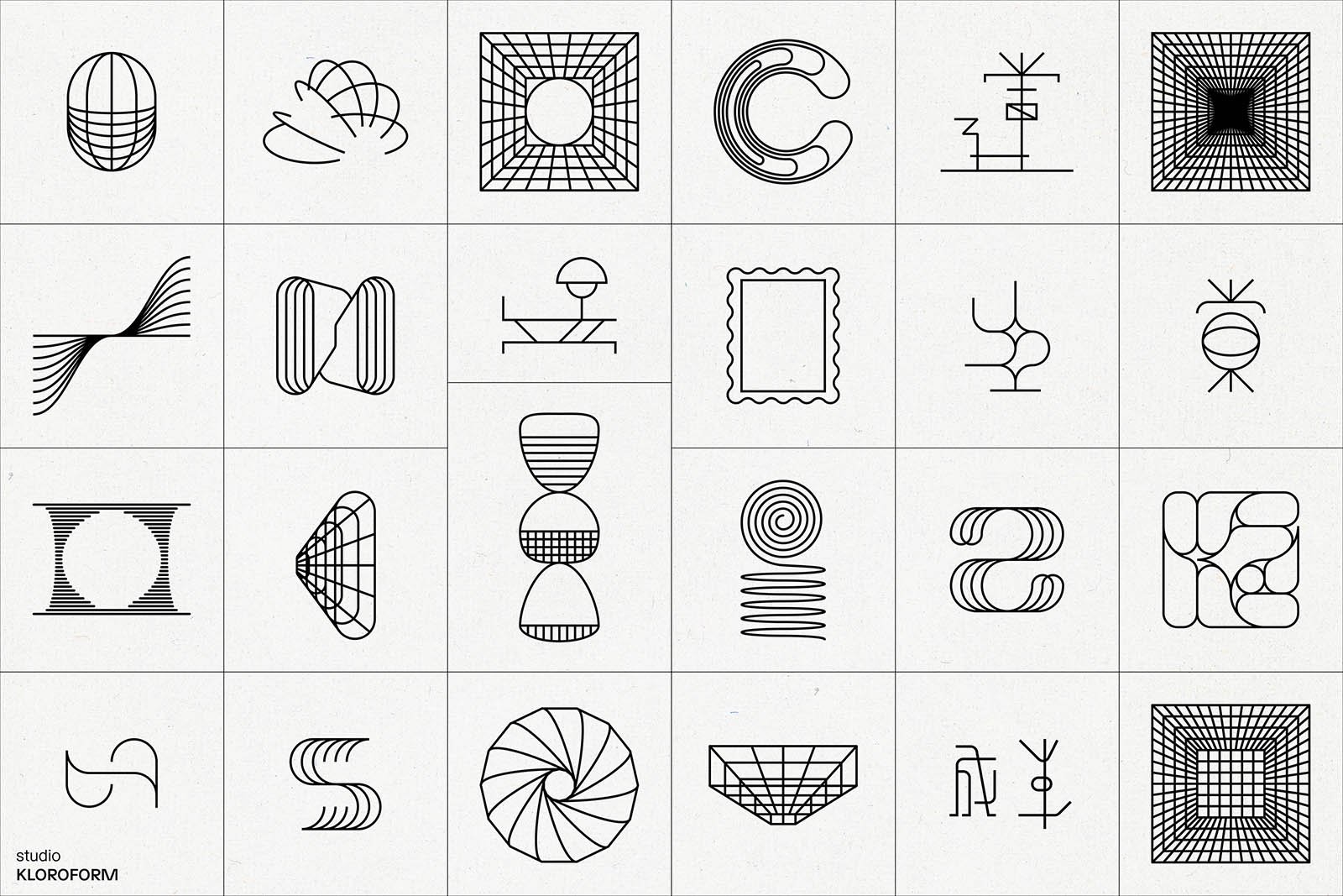 Monozen 3 - 130 line art icons and logo&#039;s