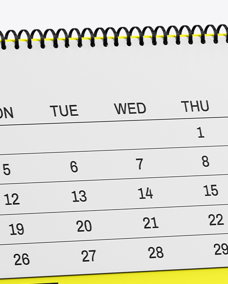 Desk Tent Calendar Mockup – Half Side View