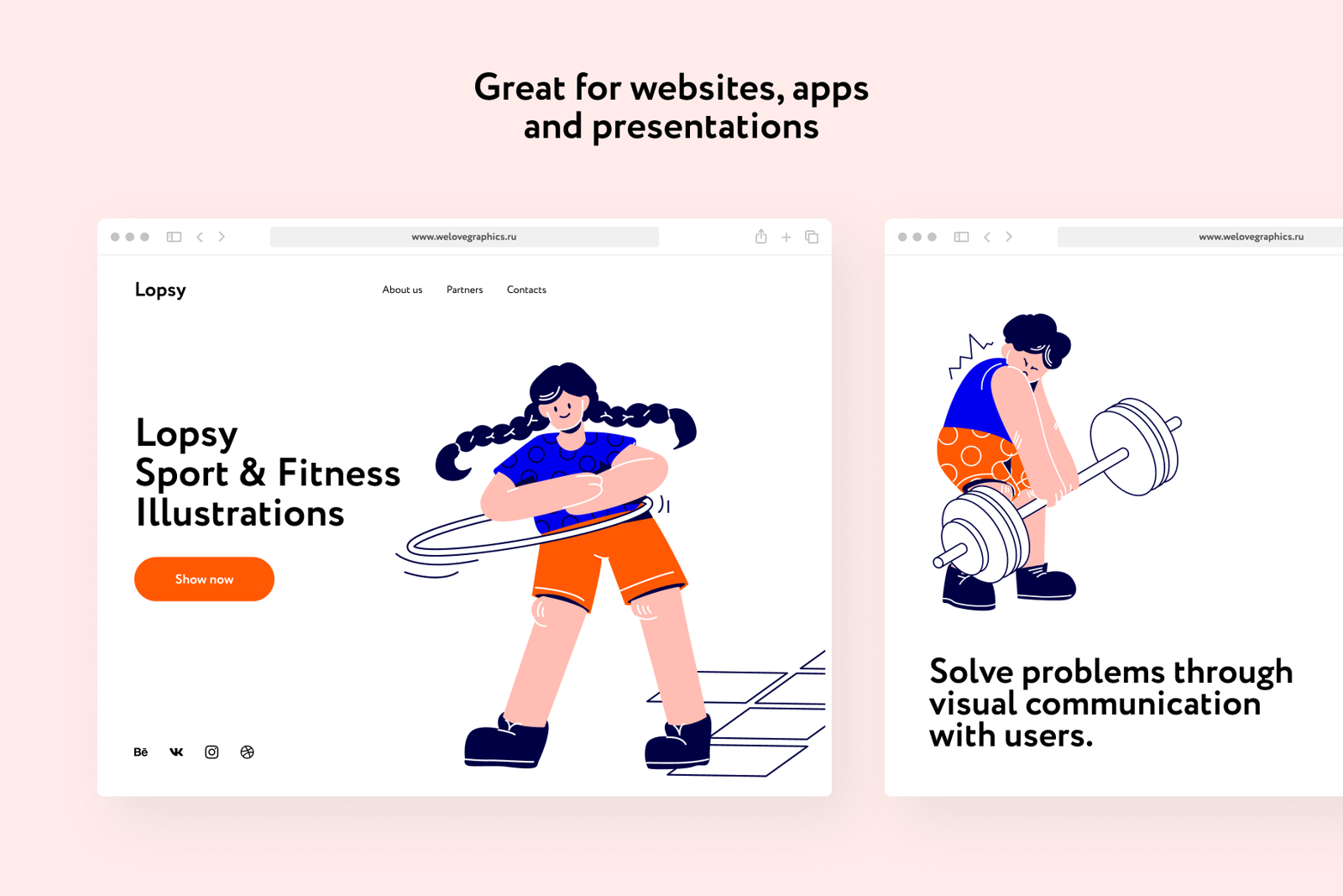 Lopsy Sport &amp; Fitness Illustrations