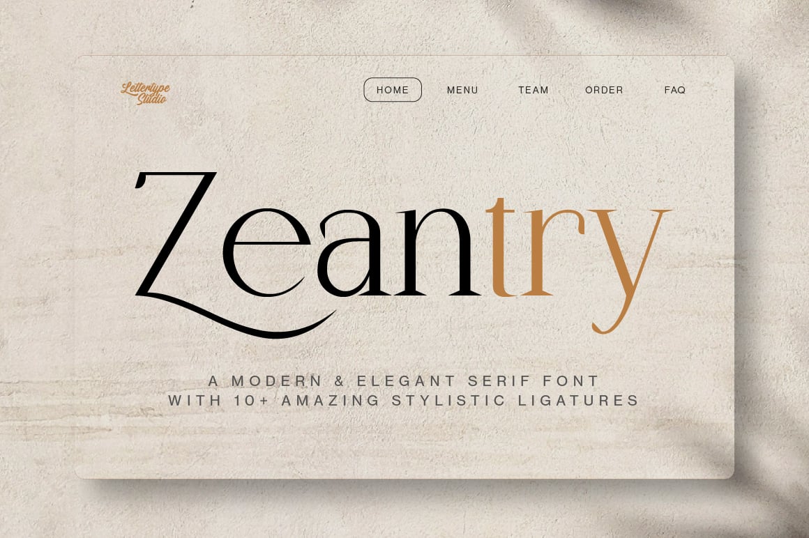 Zeantry a Modern &amp; Elegant Serif