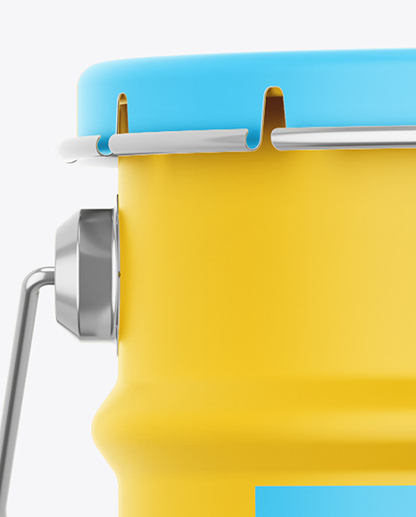 Matte Tin Can w/ Metallic Handle Mockup