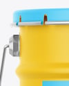 Matte Tin Can w/ Metallic Handle Mockup