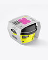 Glossy Plastic Container With Label Mockup