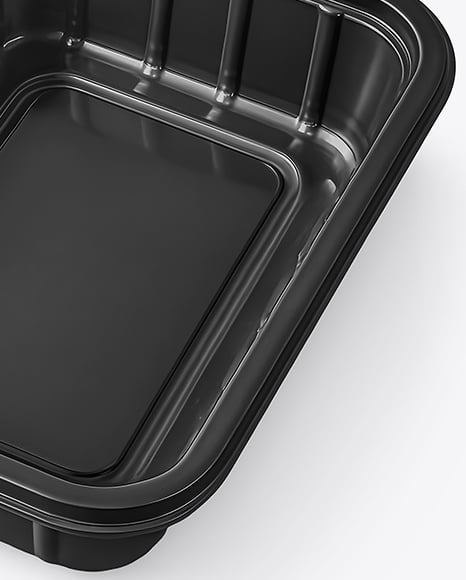 Glossy Plastic Food Container Mockup