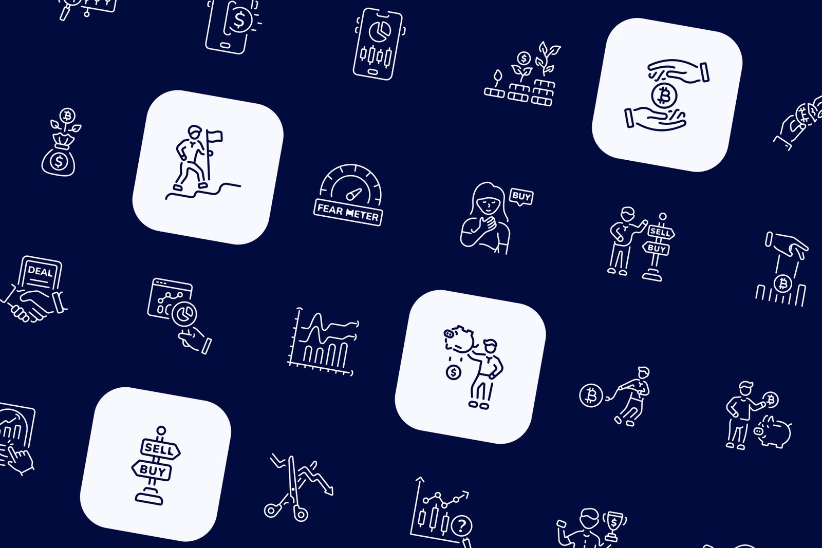 Stock Market and Trading Icon Set