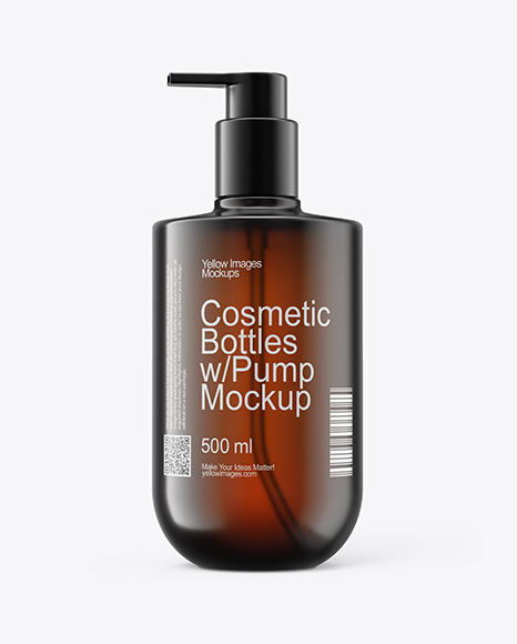 500ml Cosmetic Bottle Mockup - Skincare mockups