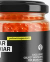 Glass Jar with Red Caviar Mockup