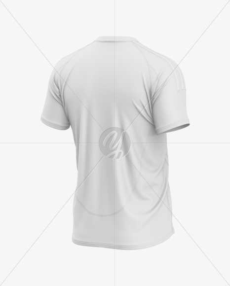 Soccer Jersey Mockup - Back Half Side View