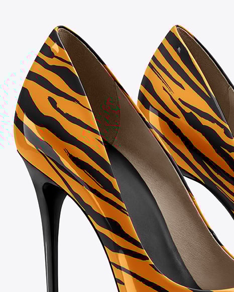 Glossy Stilettos on Shoe Box Mockup