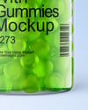 Plastic Jar with Gummies Mockup