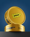 Two Round Tin Boxes Mockup