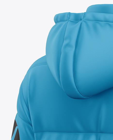 Men's Down Jacket Mockup - Back Half Side View