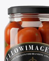 Glass Jar with Pickled Tomatoes Mockup