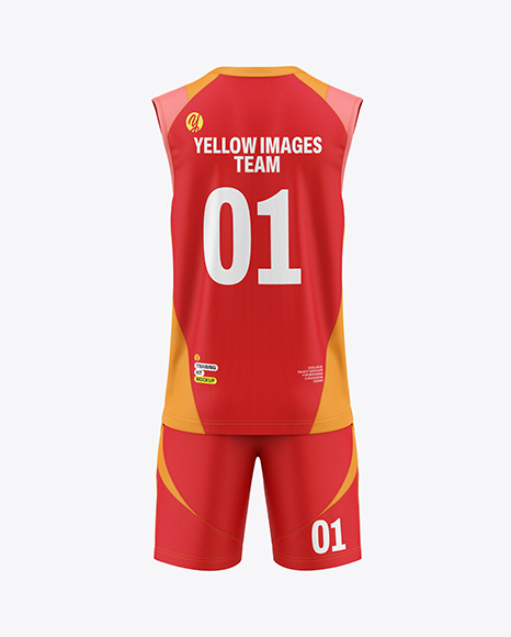 Training Sleeveless Kit Mockup - Back View