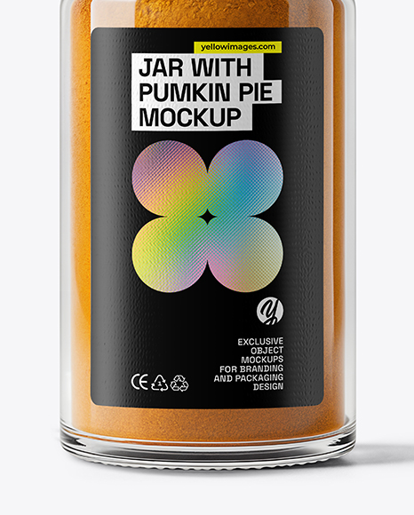 Glass Jar with Pumpkin Pie Spice Mockup