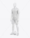 Full Soccer Kit w/ Mannequin Mockup - Half Side View