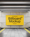 Billboard in the Underground Passage Mockup - Front View