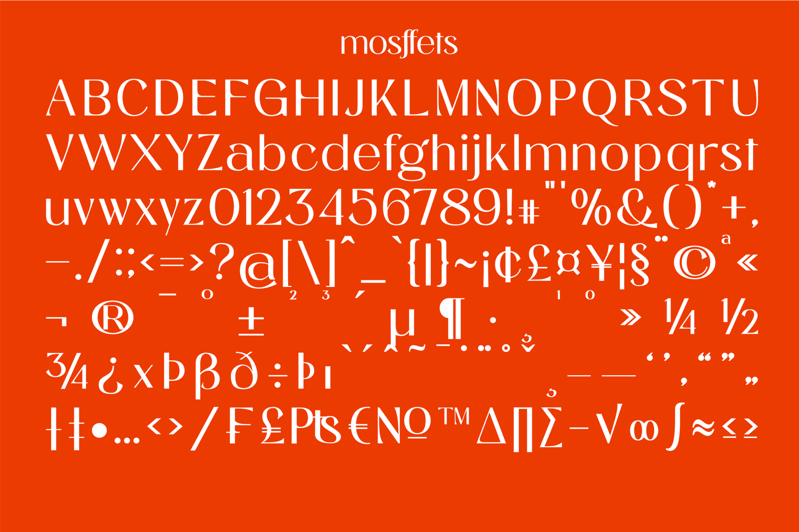 Mosffets - Modern Display Typeface