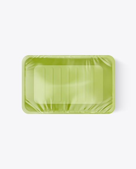 Plastic Tray With Salmon Fillet Mockup