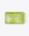 Plastic Tray With Salmon Fillet Mockup