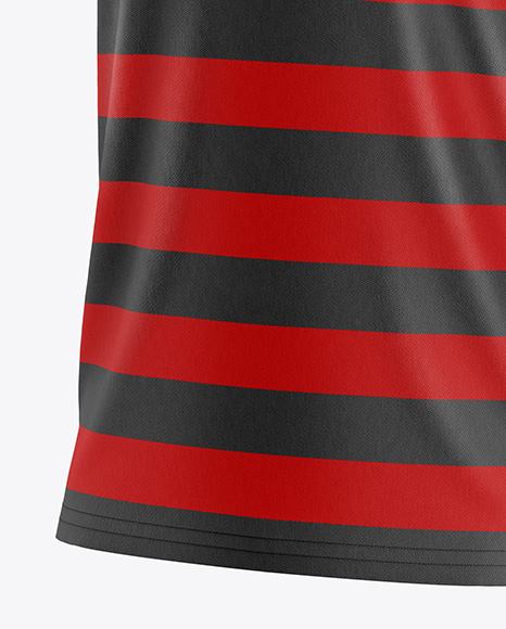 Men's Raglan Polo Shirt Mockup - Half Side View