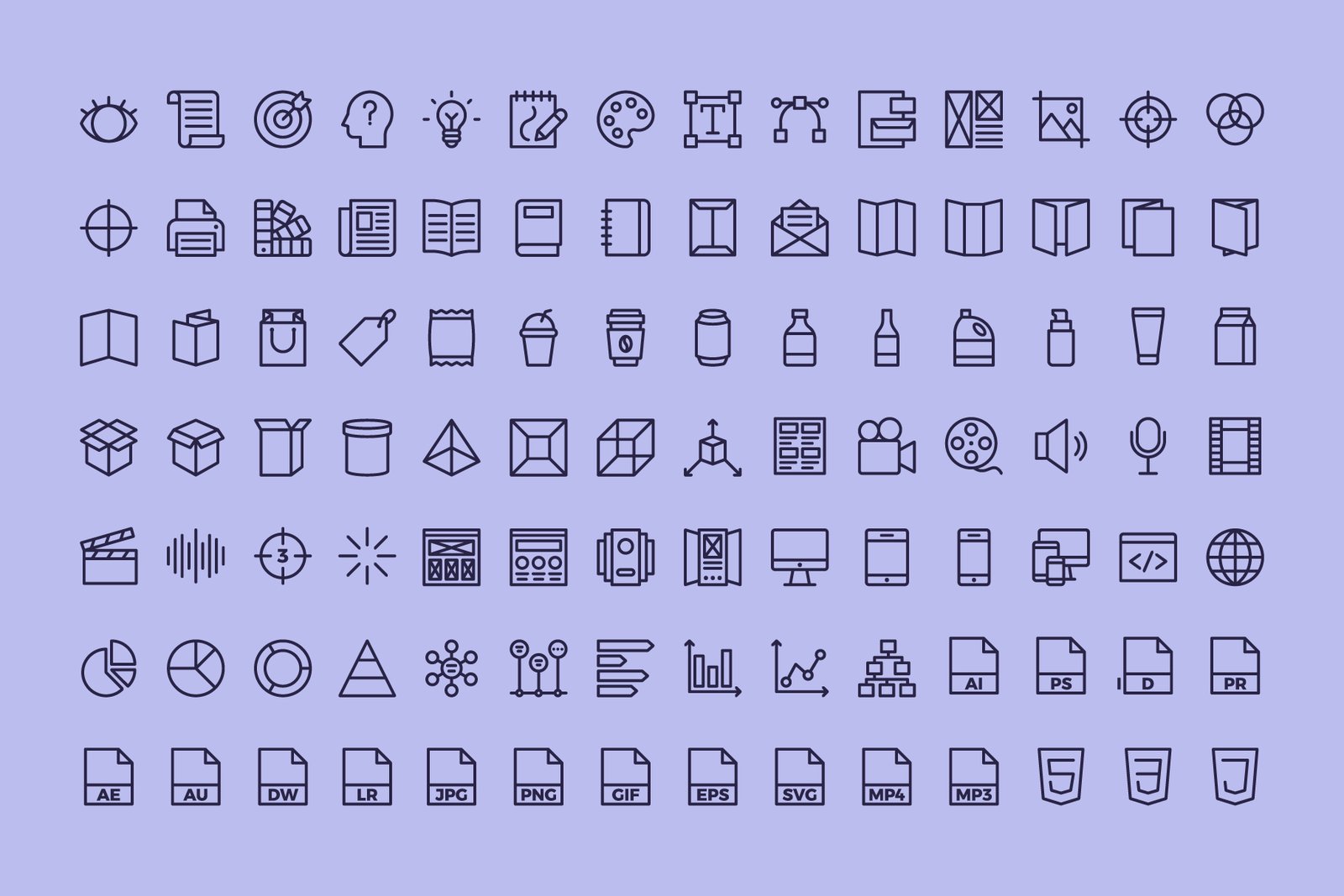 Mega Bundle: 500+ Vector Line Icons