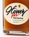 Square Glass Jar with Manuka Honey Mockup