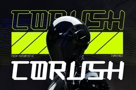 Corush - Modern Tech Futuristic Font - Creative Store