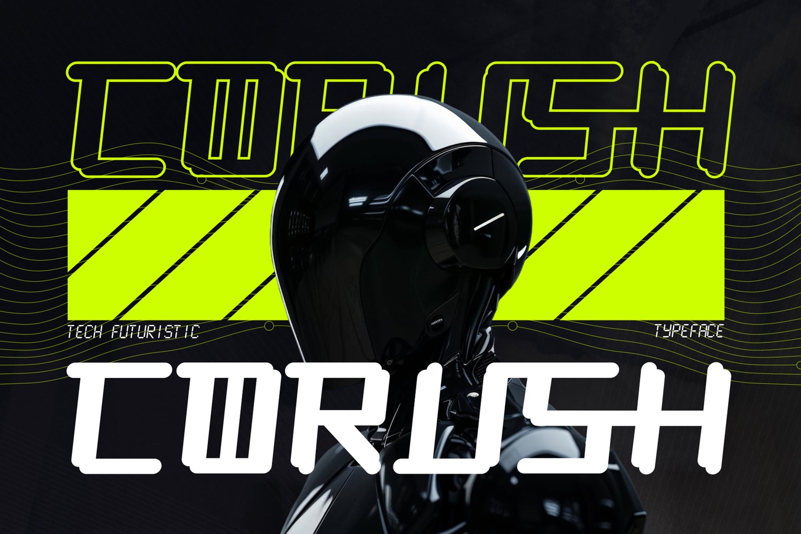 Corush - Modern Tech Futuristic Font