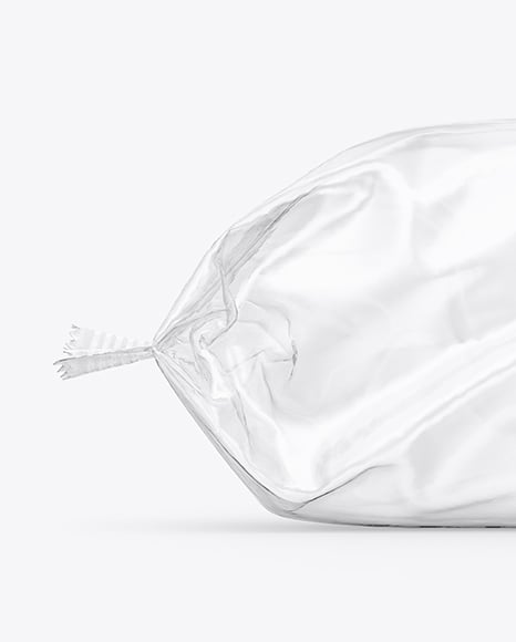 Clear Plastic Flow-Pack with Sandwich in Kraft Paper Sleeve Mockup