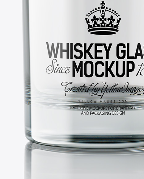 Clear Whisky Tumbler Glass Mockup