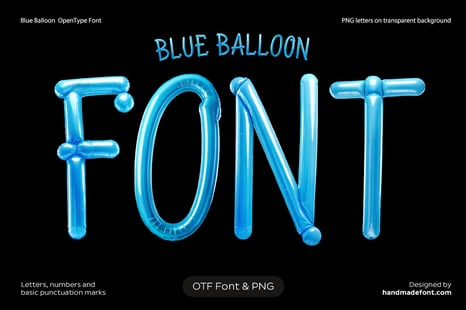 Blue Balloon Font