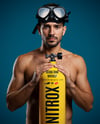 Man with Scuba Diving Tank Mockup