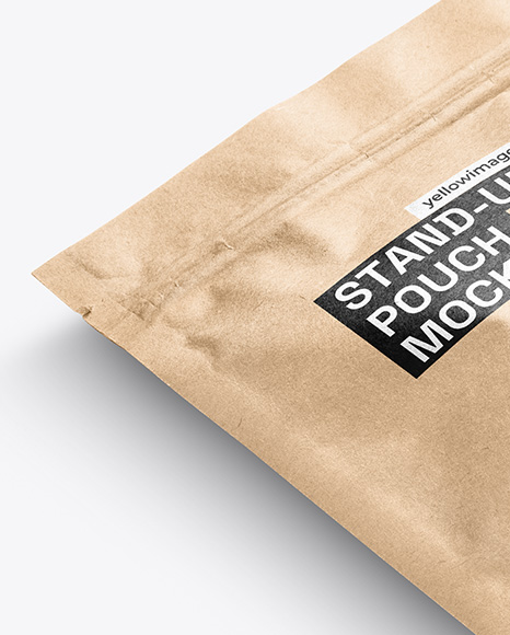 Kraft Paper Stand Up Pouch Mockup