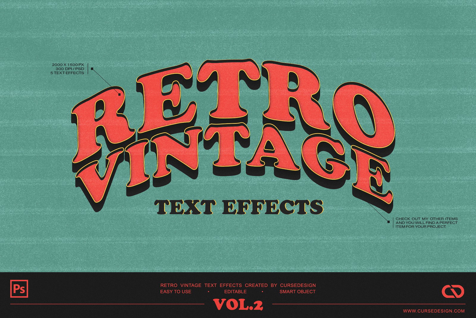 Retro Vintage Text Effects Vol.2