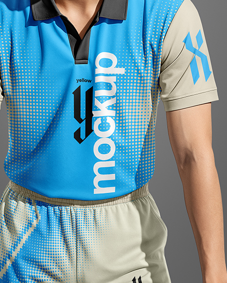 Man Wearing Table Tennis Uniform Mockup