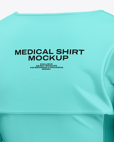 Women's Medical Shirt Mockup - Back Half Side View