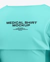 Women's Medical Shirt Mockup - Back Half Side View