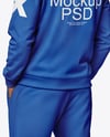 Black Man Wearing a Hoodie and Pants Mockup