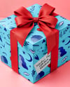 Gift Box with Red Bow on Pink Background Mockup