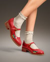 Mary Janes with Socks on Woman's Legs Mockup