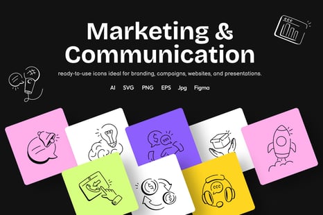 Marketing and Communication Icons - Linear icons