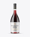 Clear Glass Red Wine Bottle Mockup