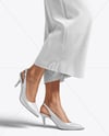 Slingbacks on Woman's Legs Mockup