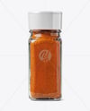 Square Glass Jar with Cayenne Pepper Mockup